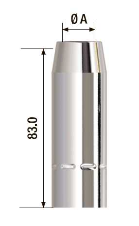 Fubag Газовое сопло D= 24 мм FB 400 (5 шт.) FB400.N.24.0 Аксессуары к горелкам TIG, MIG/MAG фото, изображение